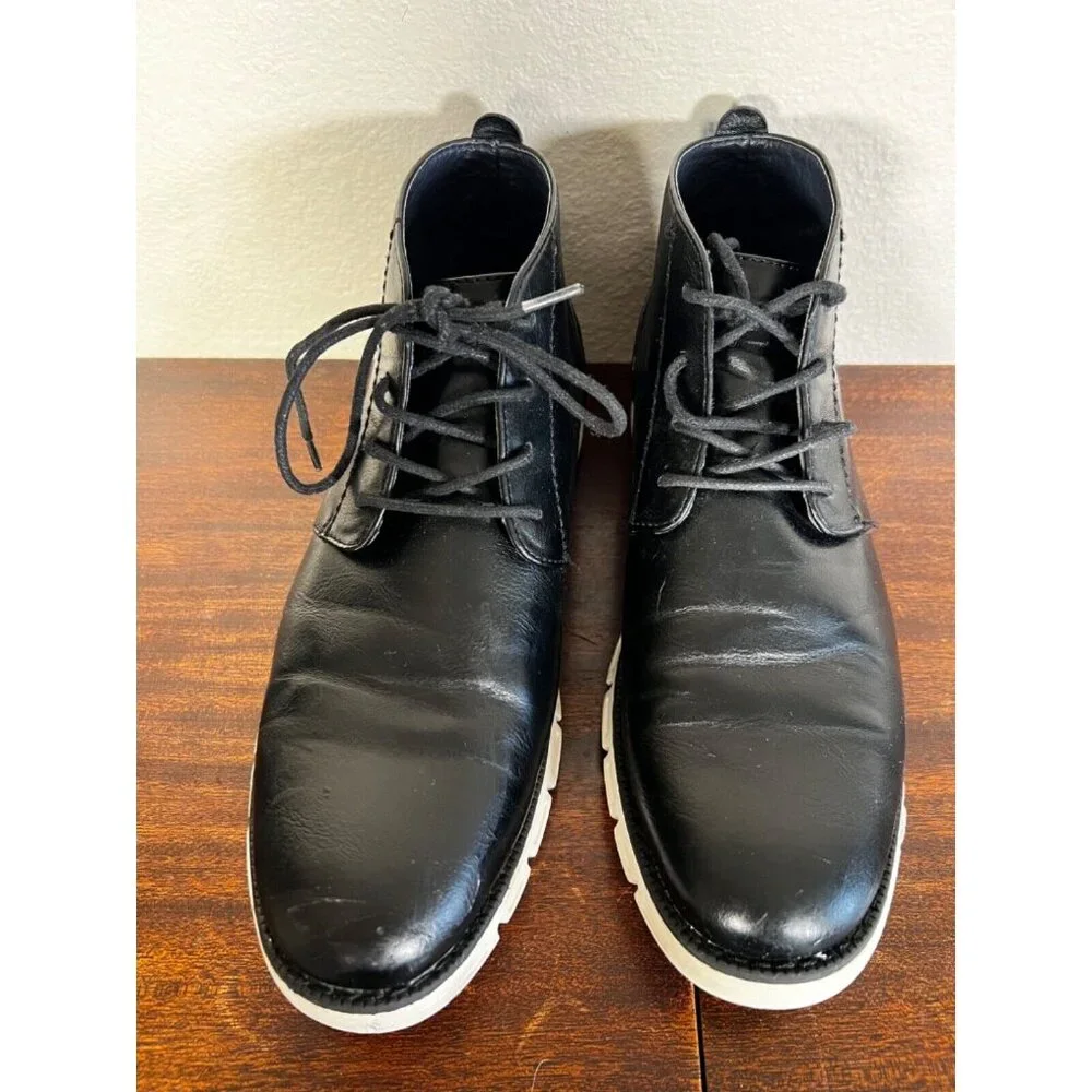 Nine West Hardey Men’s Chukka Boot Sz 9.5 Black Boots Colorblock Eur 42-43 - Picture 4 of 9